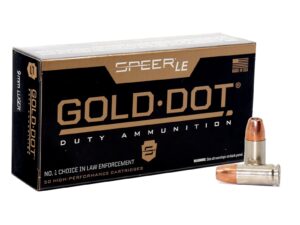 Speer Gold Dot LE Duty 9mm Luger Ammo 147 Grain Jacketed Hollow Point